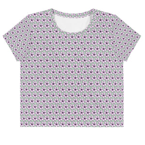 Purple Oleander - All-Over Print Crop Tee