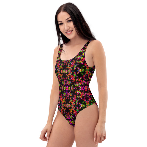 Crimson Jacquard - One-Piece Swimsuit