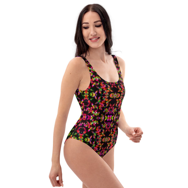 Crimson Jacquard - One-Piece Swimsuit