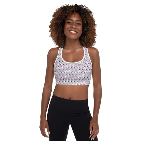 Purple Oleander - Padded Sports Bra