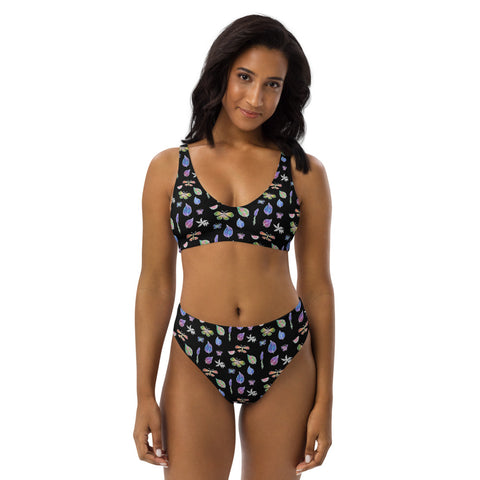 Butterfly Breeze Glow - Recycled high-waisted bikini