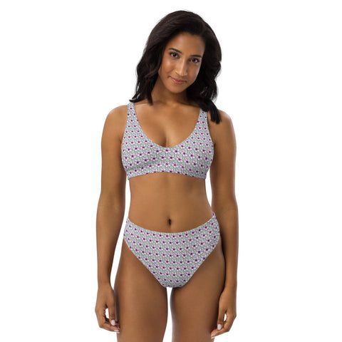 Purple Oleander - Recycled high-waisted bikini