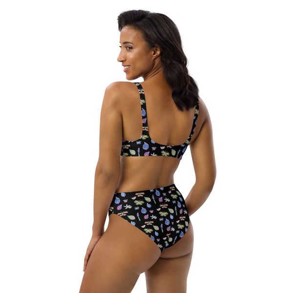 Butterfly Breeze Glow - Recycled high-waisted bikini