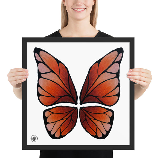 Garnet Butterfly - Framed poster