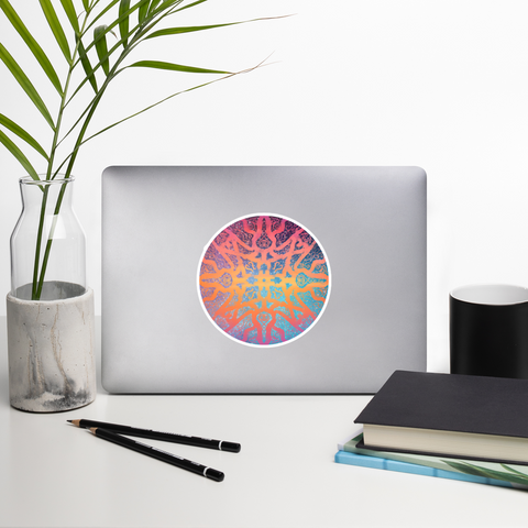 Sunrise Galaxy Mandala - Bubble-free stickers