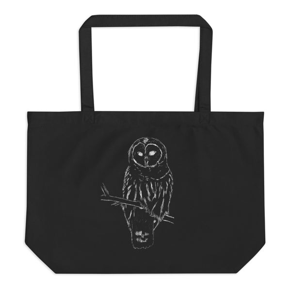 Snowy Owl - Large organic tote bag