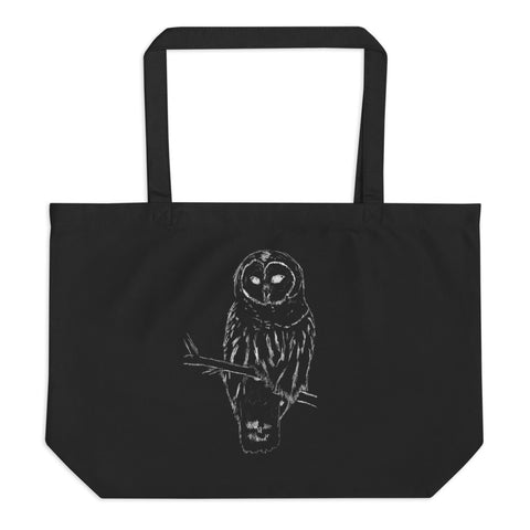 Snowy Owl - Large organic tote bag