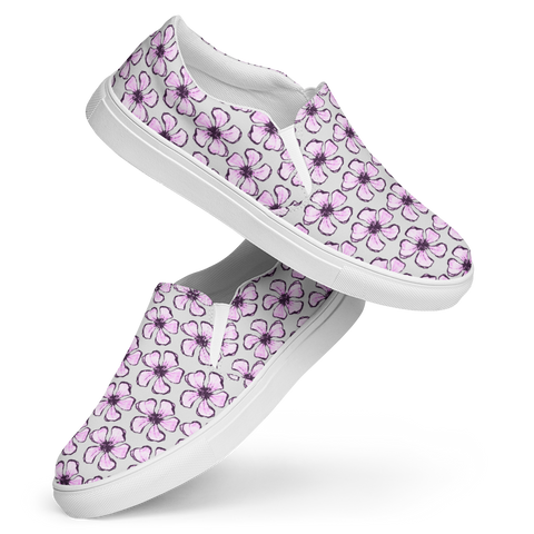 Men’s Purple Oleander slip-on canvas shoes