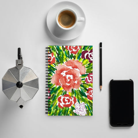 Rose Burst - Spiral notebook