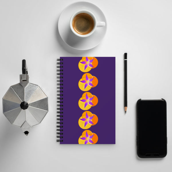 Orchid & Gold  - Spiral notebook