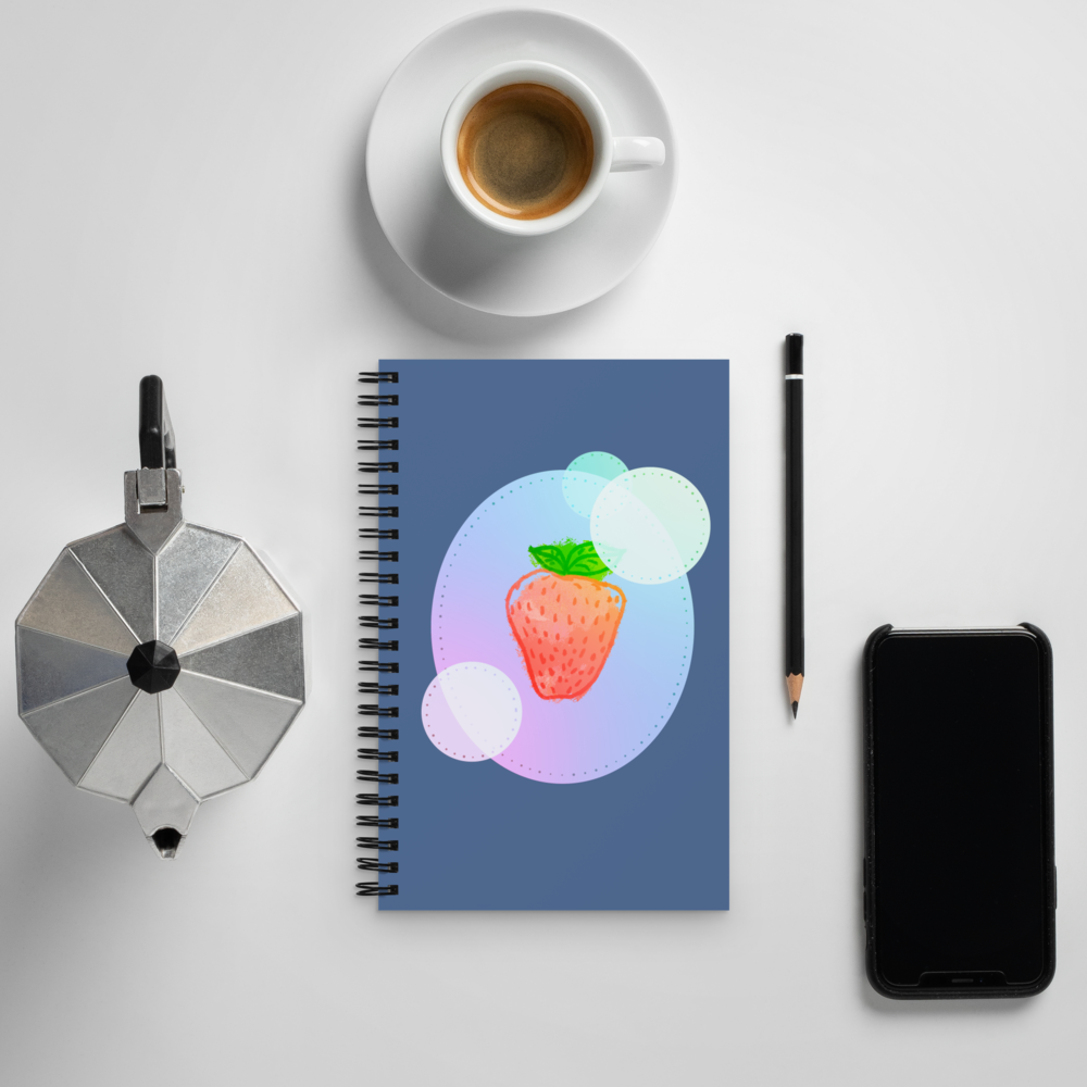 Strawberry Bubbles Spiral notebook