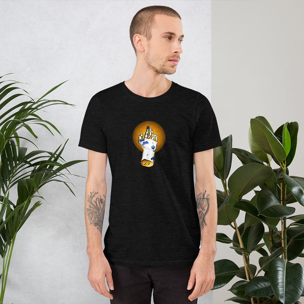 La Main Fleurs Bleues - Short-Sleeve Unisex T-Shirt