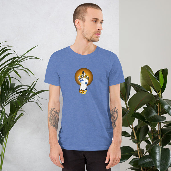 La Main Fleurs Bleues - Short-Sleeve Unisex T-Shirt