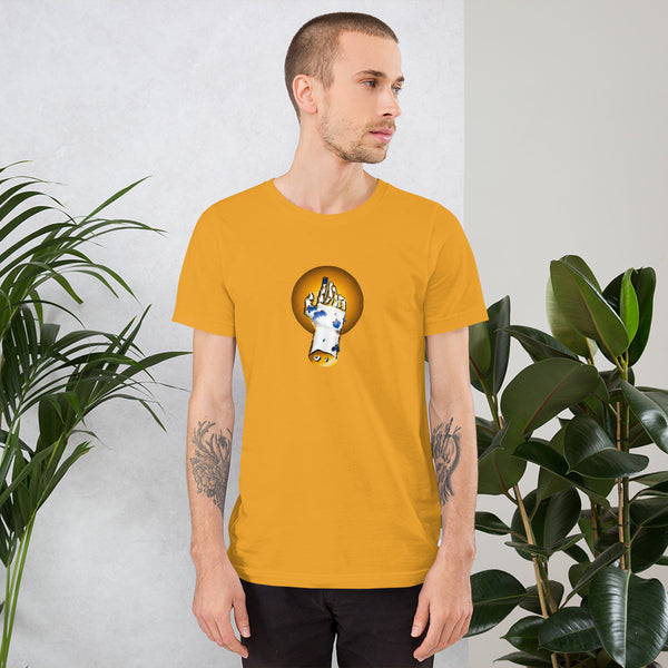 La Main Fleurs Bleues - Short-Sleeve Unisex T-Shirt