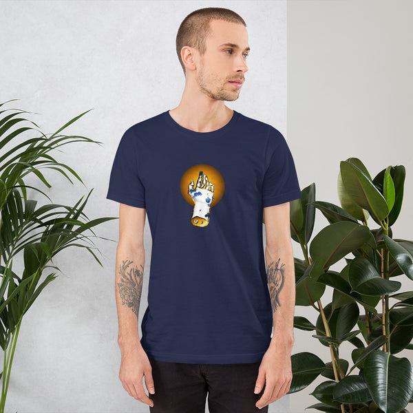 La Main Fleurs Bleues - Short-Sleeve Unisex T-Shirt