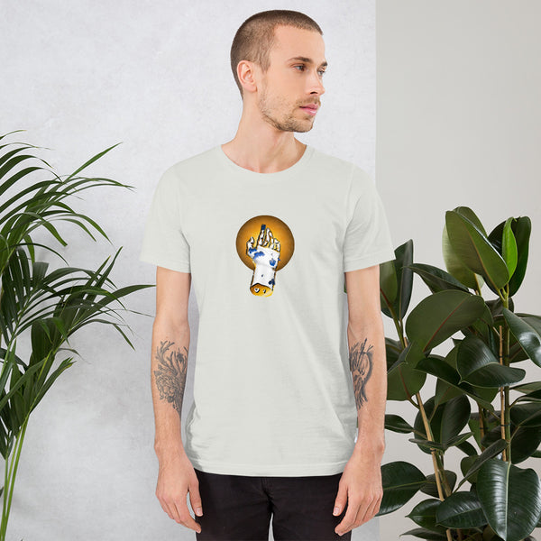 La Main Fleurs Bleues - Short-Sleeve Unisex T-Shirt