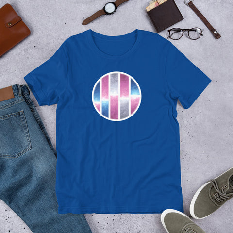 Trans Flag Medalion - Short-Sleeve Unisex T-Shirt