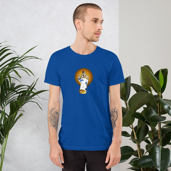 La Main Fleurs Bleues - Short-Sleeve Unisex T-Shirt