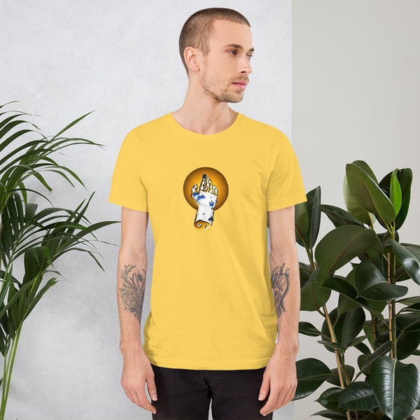 La Main Fleurs Bleues - Short-Sleeve Unisex T-Shirt