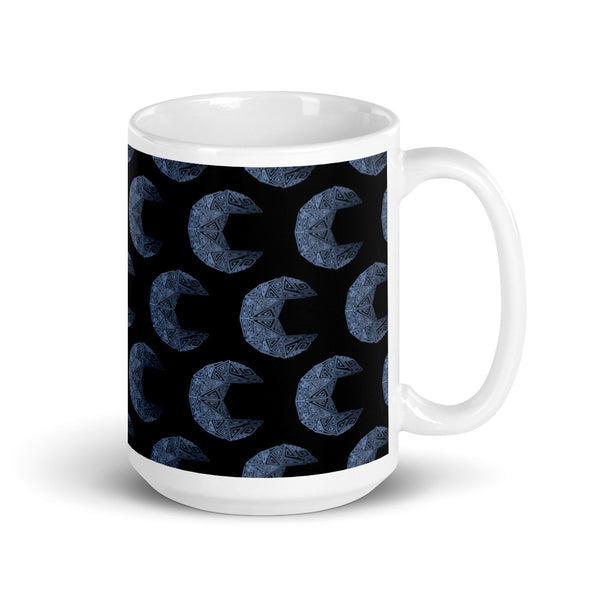 Geometric Crescent Moon Glossy Mug