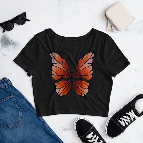 Garnet Butterfly Wings - Women’s Crop Tee