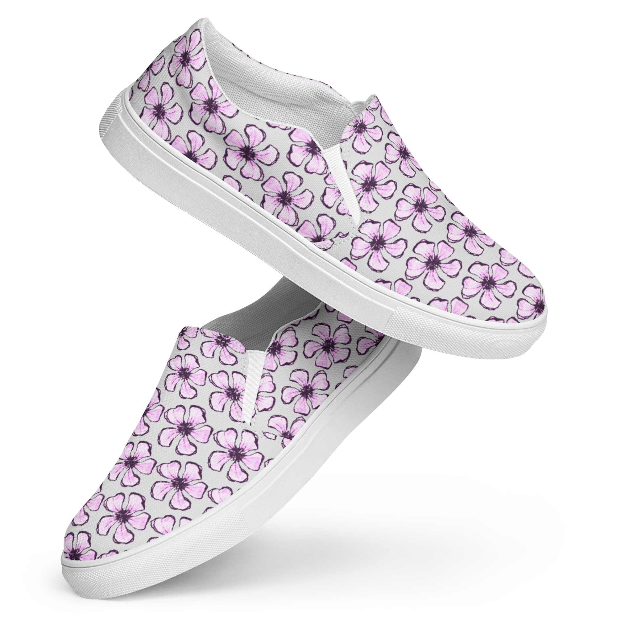 Women’s Purple Oleander slip-on canvas shoes